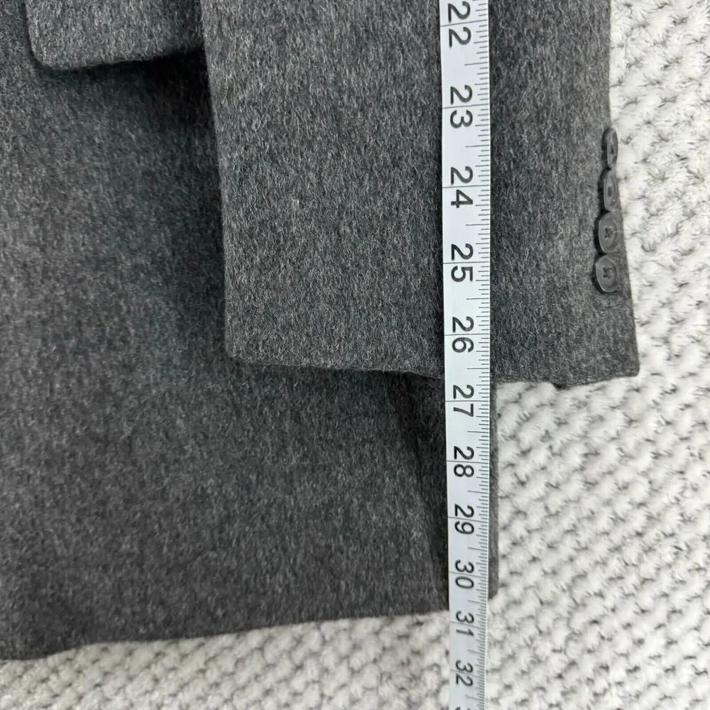 Jos A Bank Blazer Men LT 100% Camel Hair Gray Coat Jacket Lined 2 Button Pockets